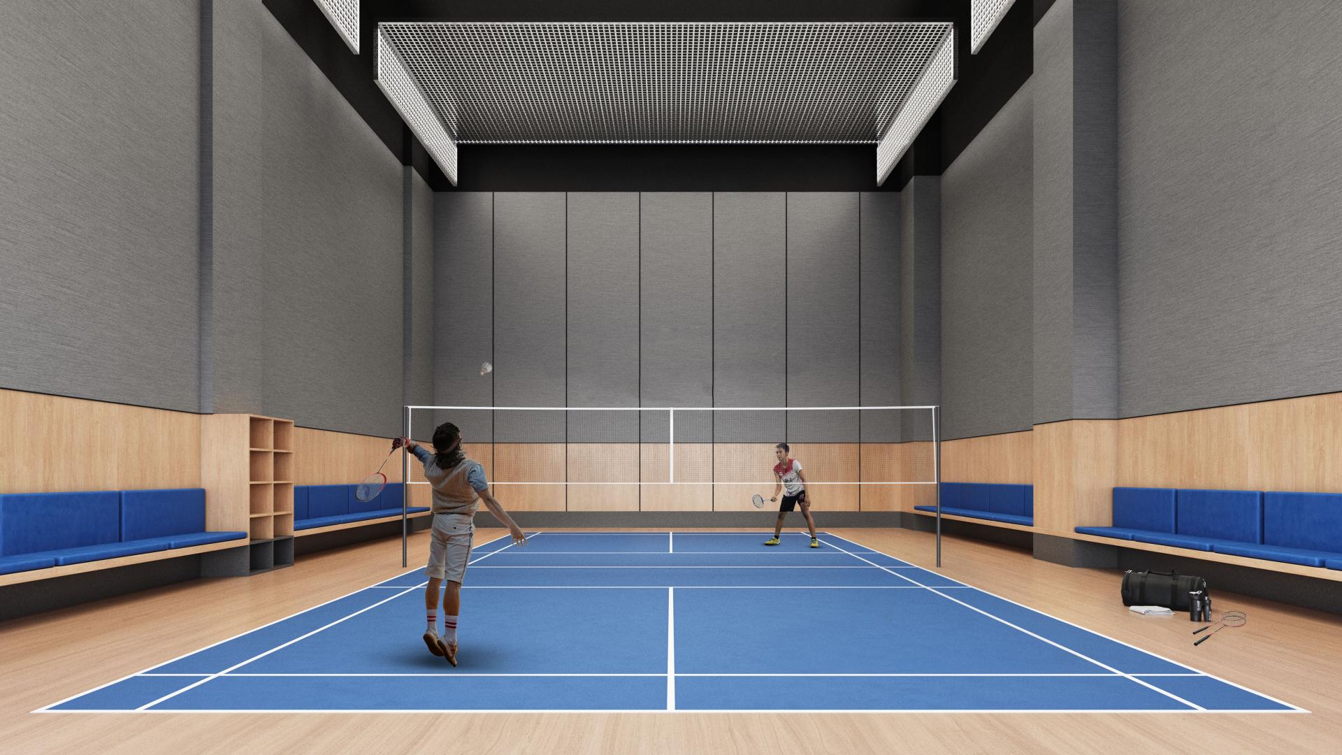 Badminton court at Mahindra Marina 64